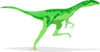 Running Green Dinosaur Clip Art